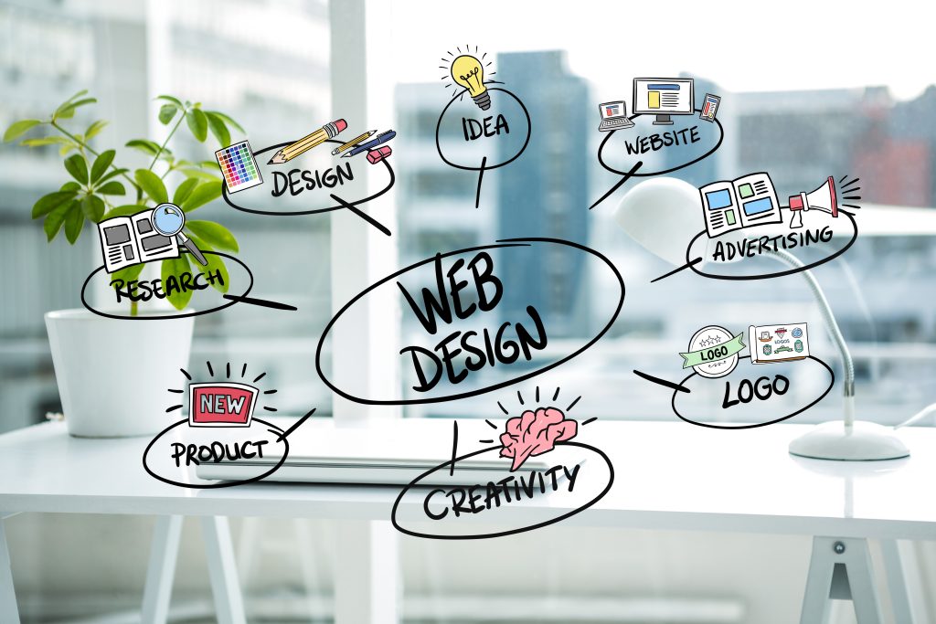 طراحی سایت 2 web design concepts with blurred background