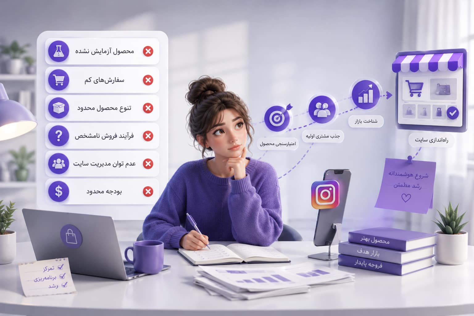فروشگاه اینترنتی یا اینستاگرام؟ کدام برای فروش بیشتر بهتر است؟ 5 اینستاگرام یا سایت برای کسب و کارهای کوچک