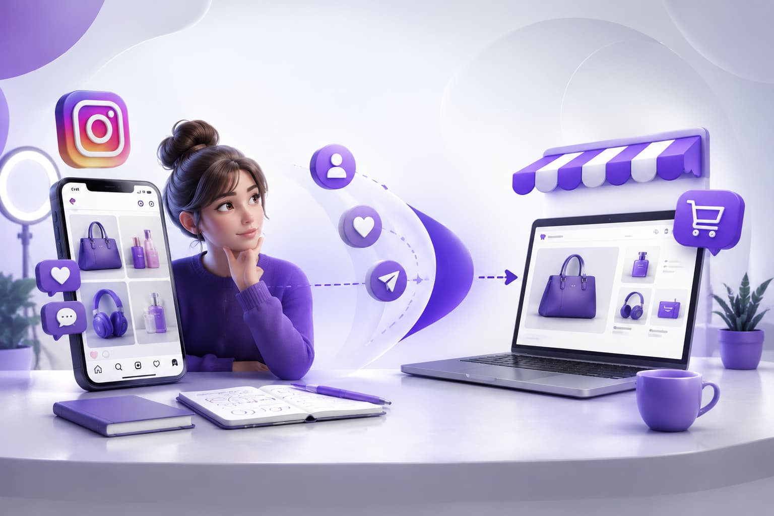 فروشگاه اینترنتی یا اینستاگرام؟ کدام برای فروش بیشتر بهتر است؟ 7 هدایت مشتریان اینستاگرام به سایت